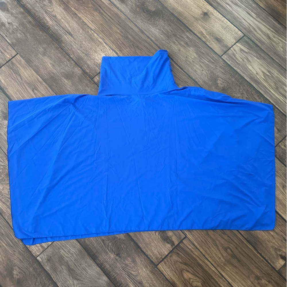 Sunflair Beach Fashion Bright Blue Cowl Neck Cover Up Cape Top
